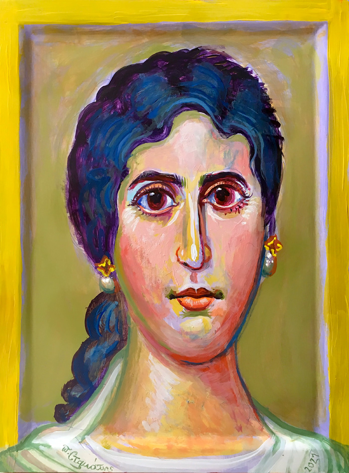 ΝΕΑ ΚΟΠΕΛΑ, 2021, ακρυλικό σε ξύλο, 40*30