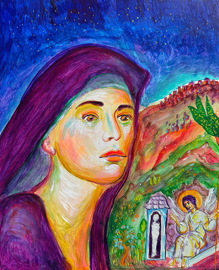 "The Fragrance of the Unseen", acrylic on gesso board, Bishop Maxim, 2025